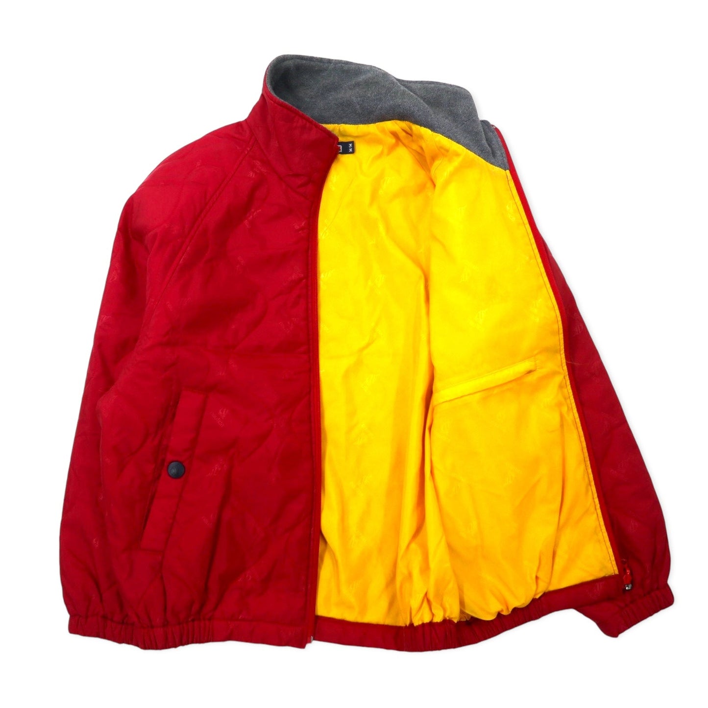 nautica 90年代 インサレーション ジャケット M レッド ナイロン 中綿 ロゴ総柄