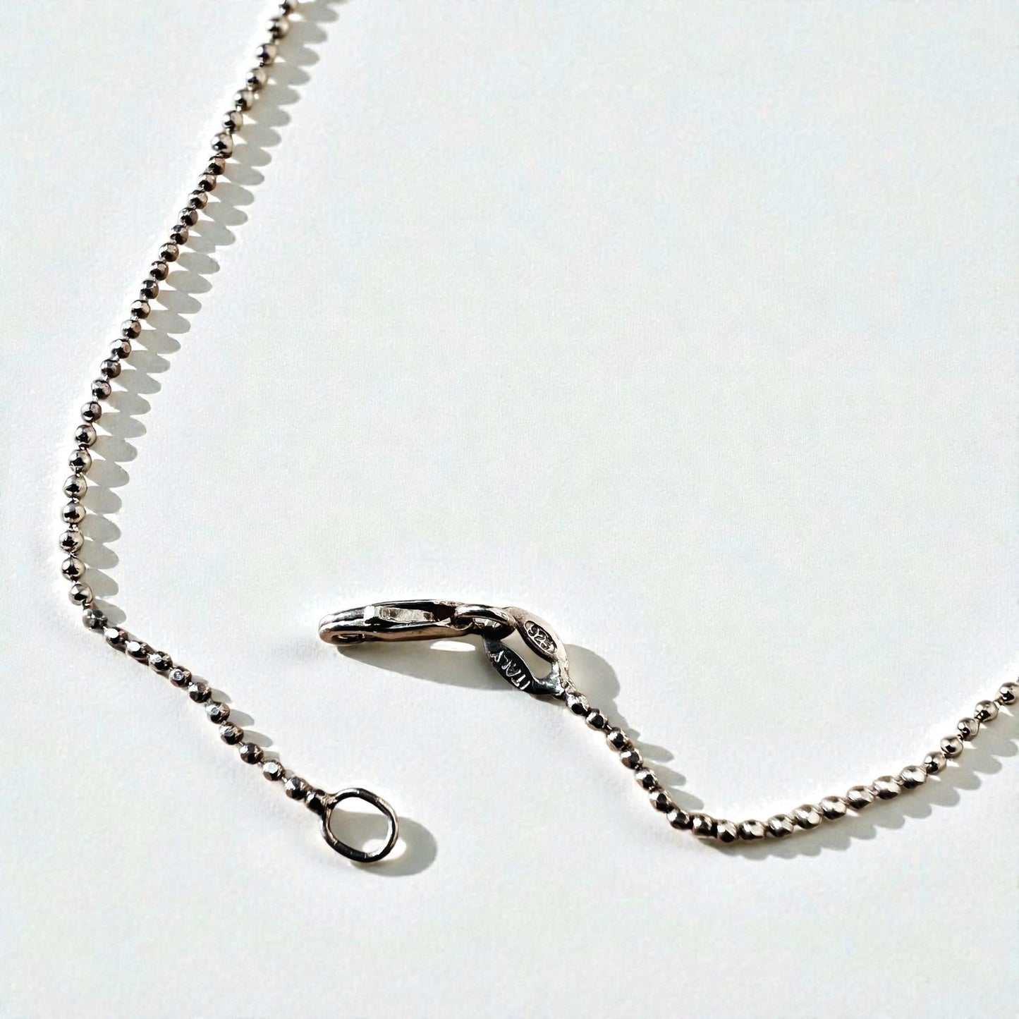 ITALY Vintage SILVER 925 Turquoise Necklace ボールチェーン ターコイズ ネックレス