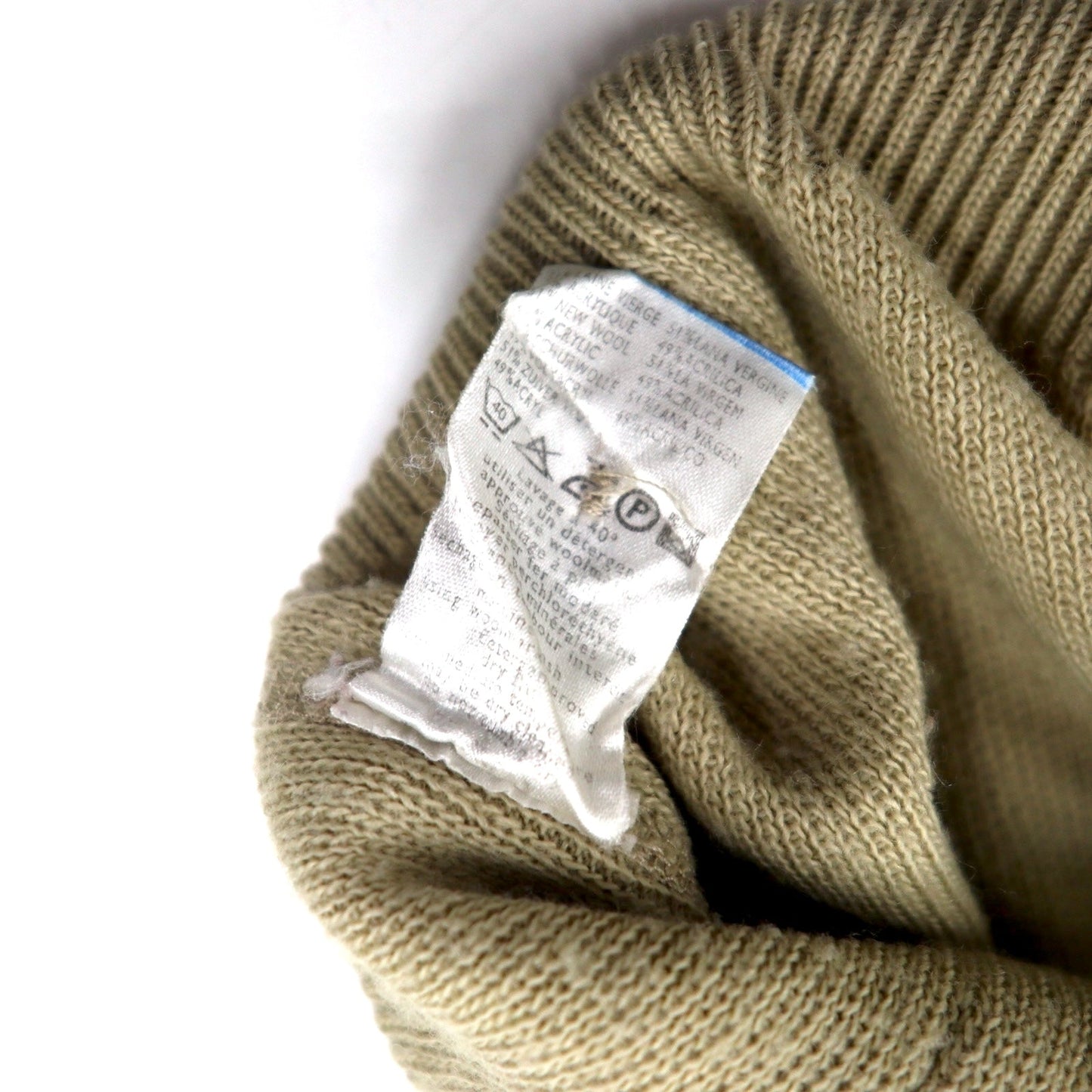 LACOSTE Knit Cardigan, XL, Beige Wool with Embroidered Logo