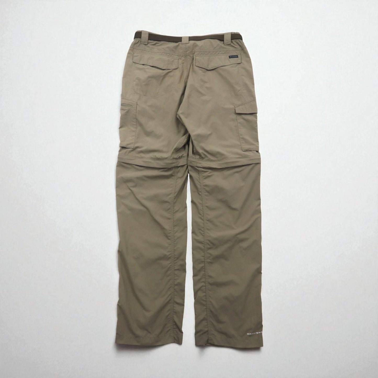 Columbia 2WAY コンバーチブル カーゴパンツ ショートパンツ L オムニシェード OMNI-SHADE 防水 リップストップ Silver Ridge Convertible Pants