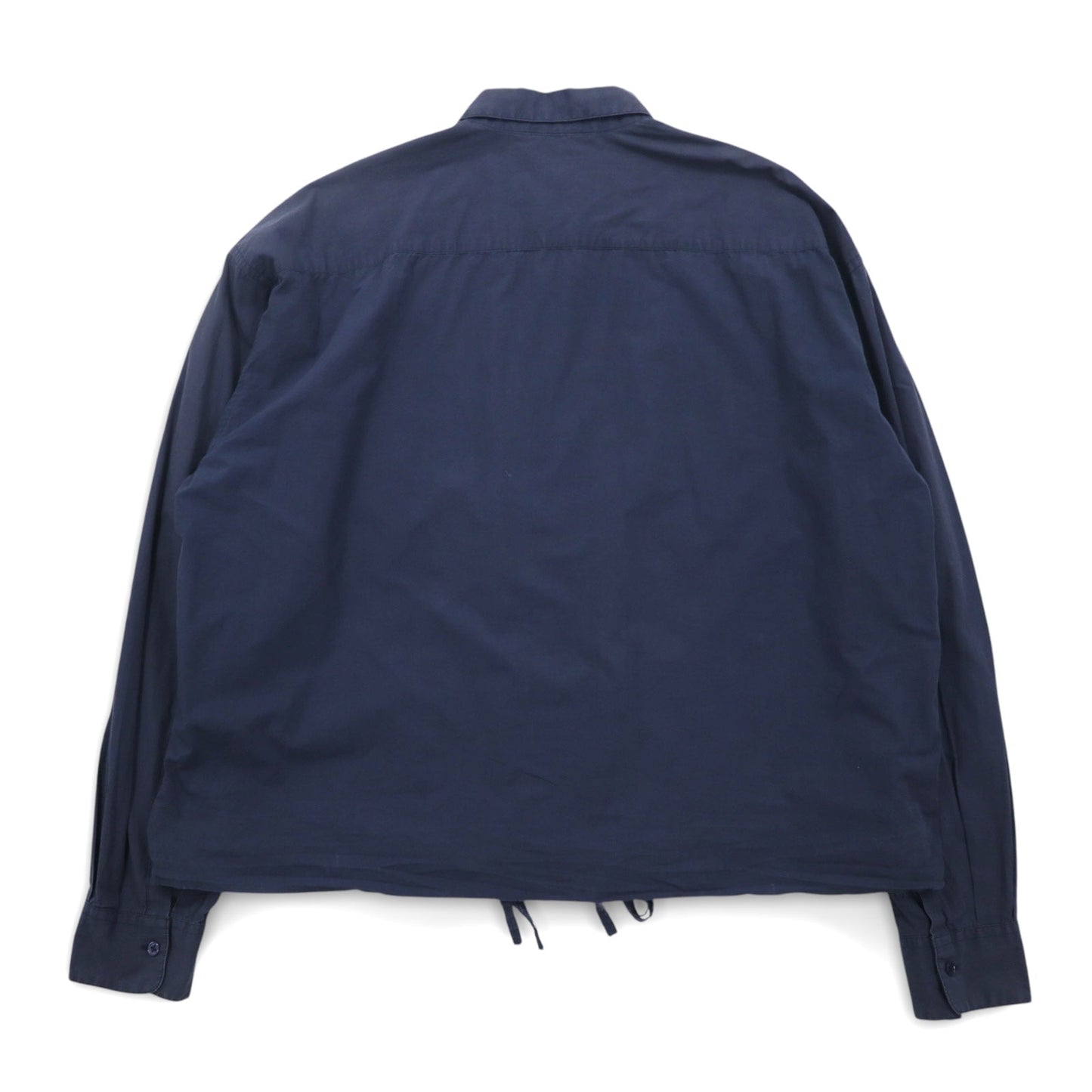UNUSED Drawcord Shirt, XL, Navy, Cotton, Made in Japan