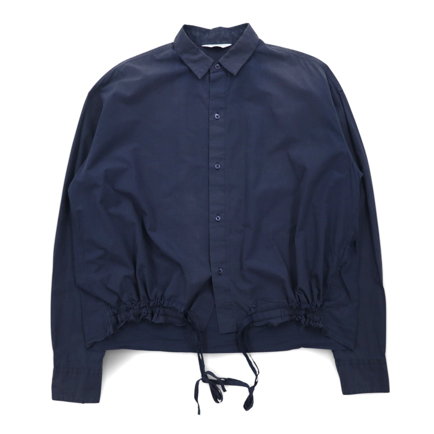 UNUSED Drawcord Shirt, XL, Navy, Cotton, Made in Japan