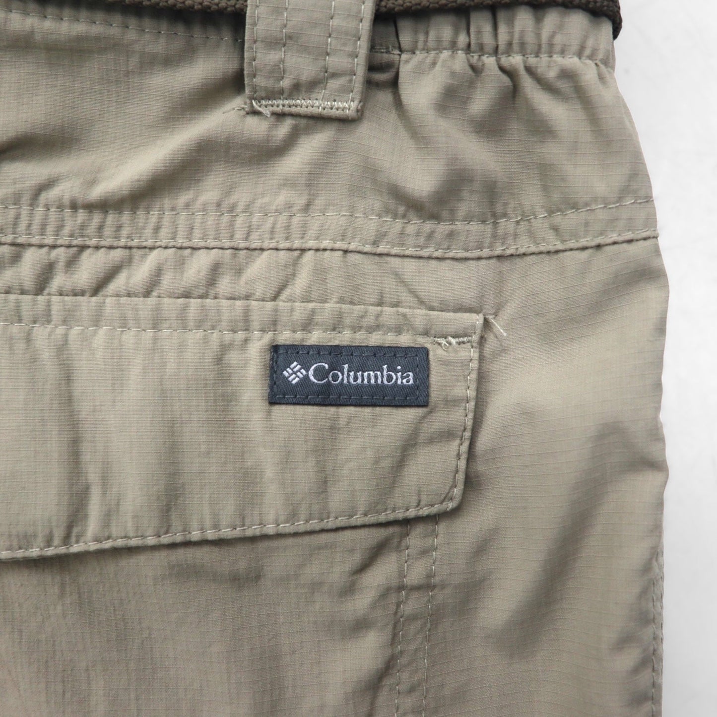 Columbia 2WAY コンバーチブル カーゴパンツ ショートパンツ L オムニシェード OMNI-SHADE 防水 リップストップ Silver Ridge Convertible Pants