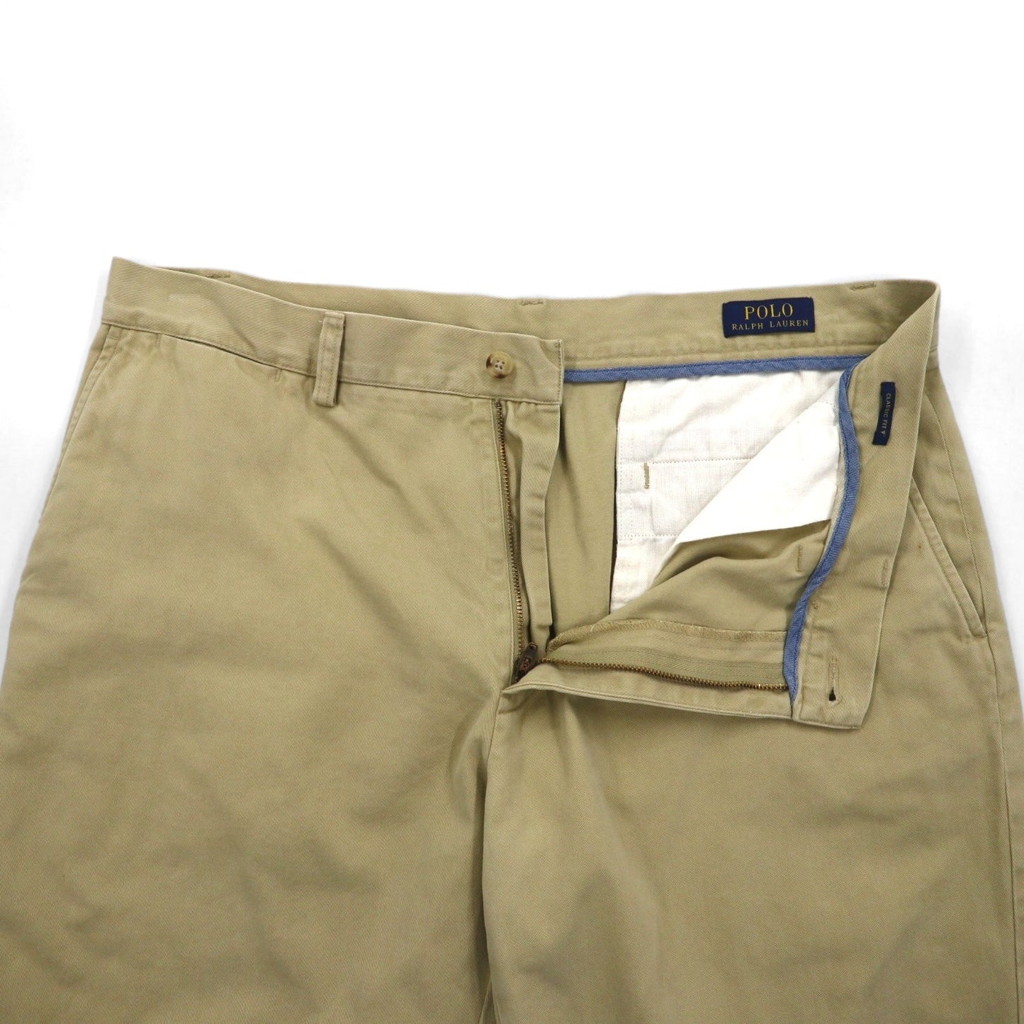 POLO RALPH LAUREN Polo Chino Classic Fit Shorts, Size L, Beige, Cotton