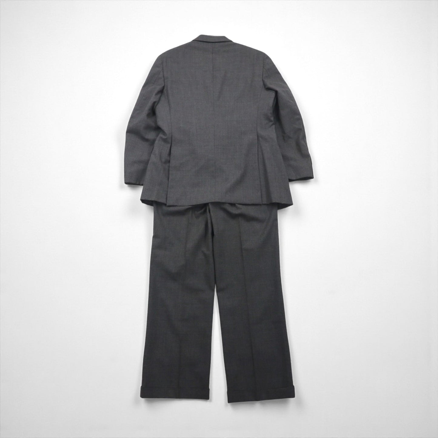 Polo Ralph Lauren 80年代 日本製 ピークドラペル ダブルブレスト セットアップ スーツ M グレー 金ボタン
