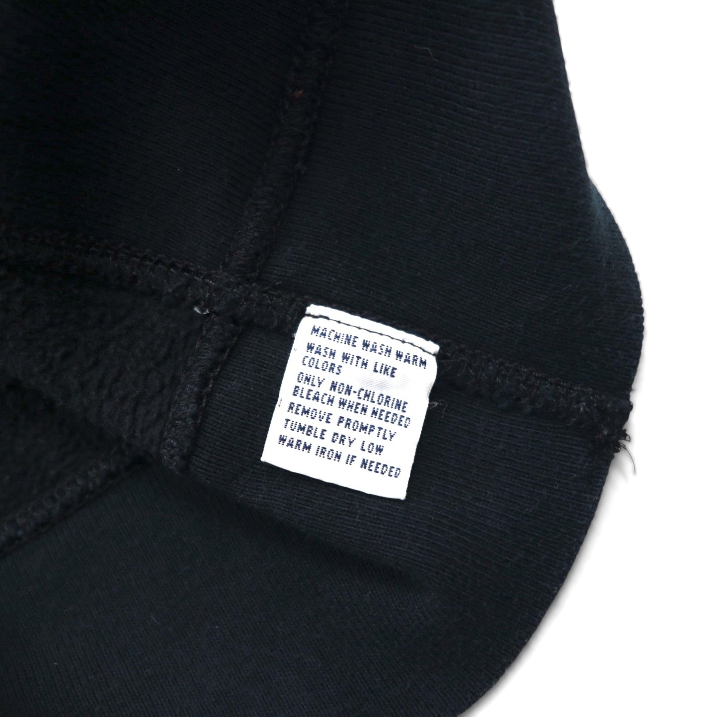 Polo Ralph Lauren 90年代 リバースウィーブ 前V プルオーバー パーカー XL ブラック エンブレム ロゴ 刺繍