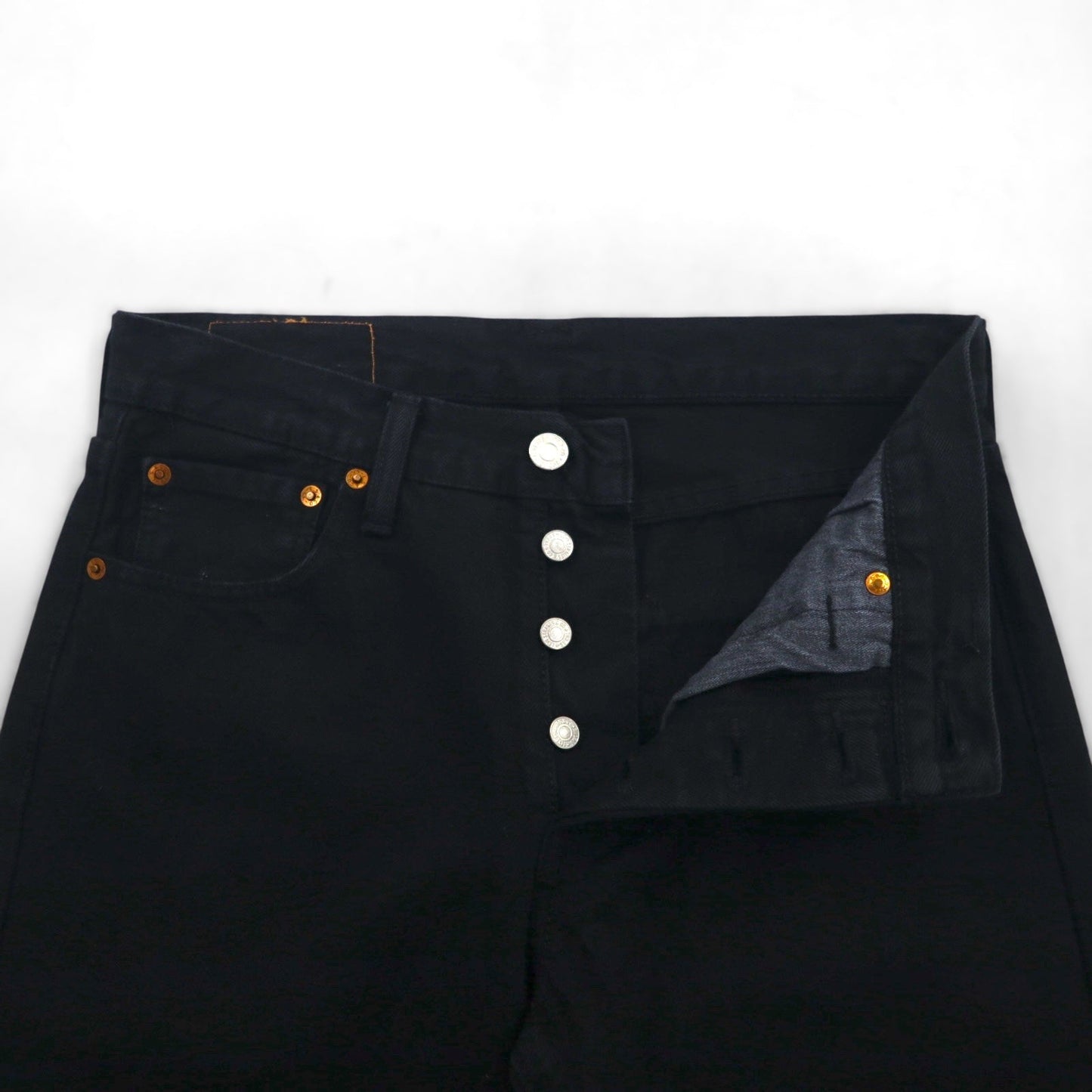 Levi's 501 デニムパンツ ジーンズ S オリジナルフィット ストレート 00501−0166 ビッグE レザーパッチ