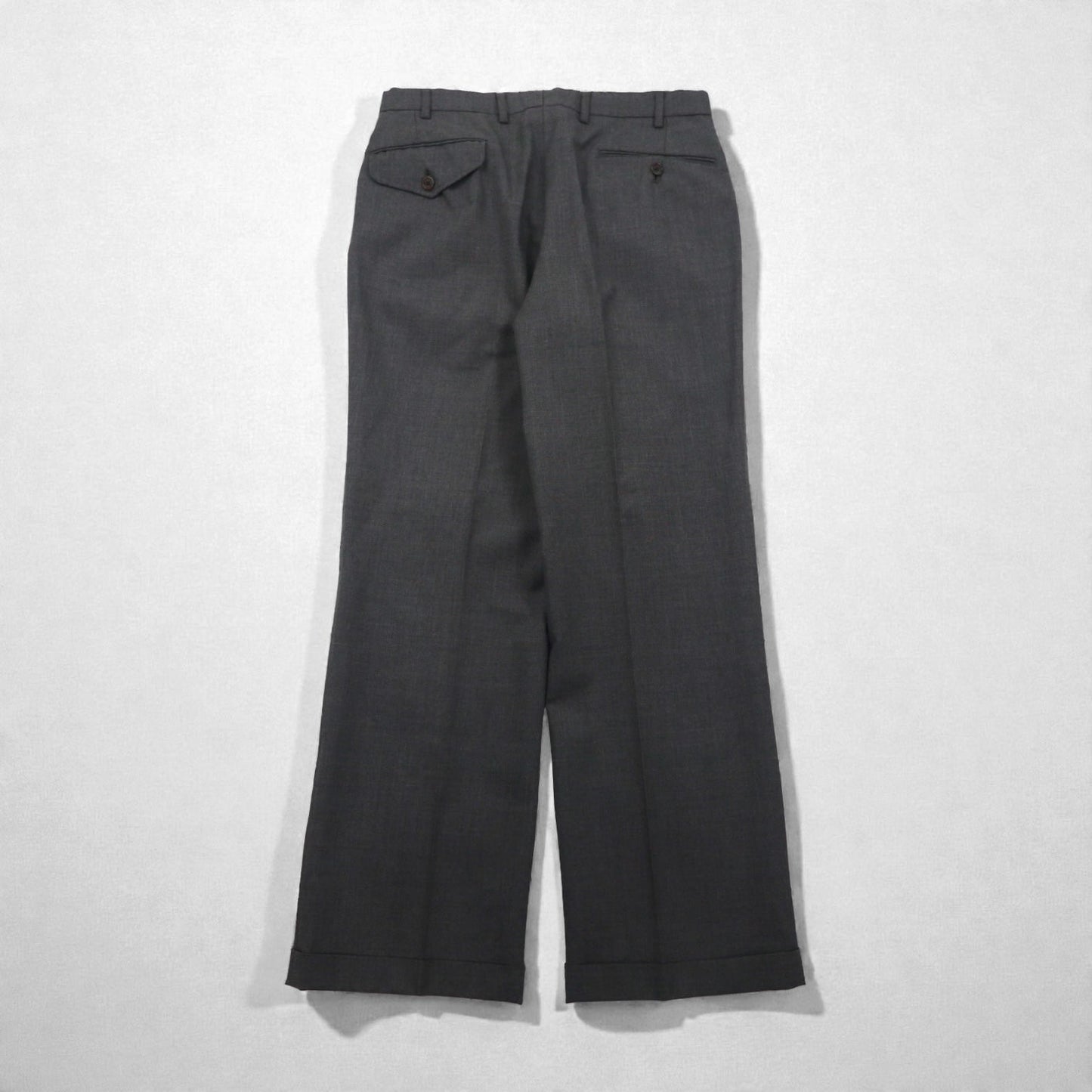 Polo Ralph Lauren 80年代 日本製 ピークドラペル ダブルブレスト セットアップ スーツ M グレー 金ボタン