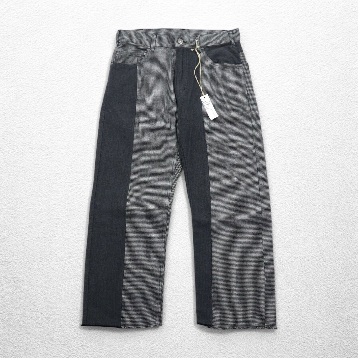 AiE (Nepenthes) 2022AW Krazy Pant, Made in USA, Size M, Gray, Hickory Stripe, Herringbone, Unused
