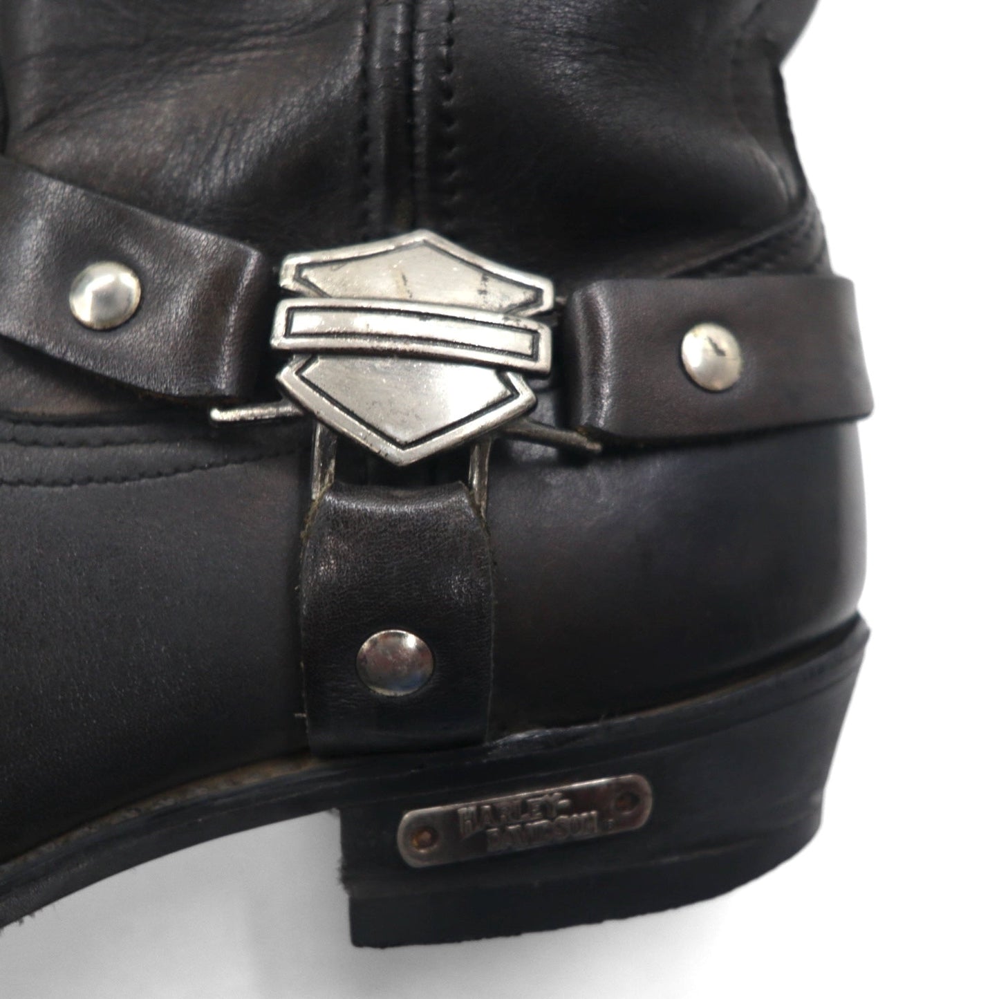 HARLEY DAVIDSON USA製 バイカーズ リングブーツ エンジニアブーツ 26cm ブラック レザー