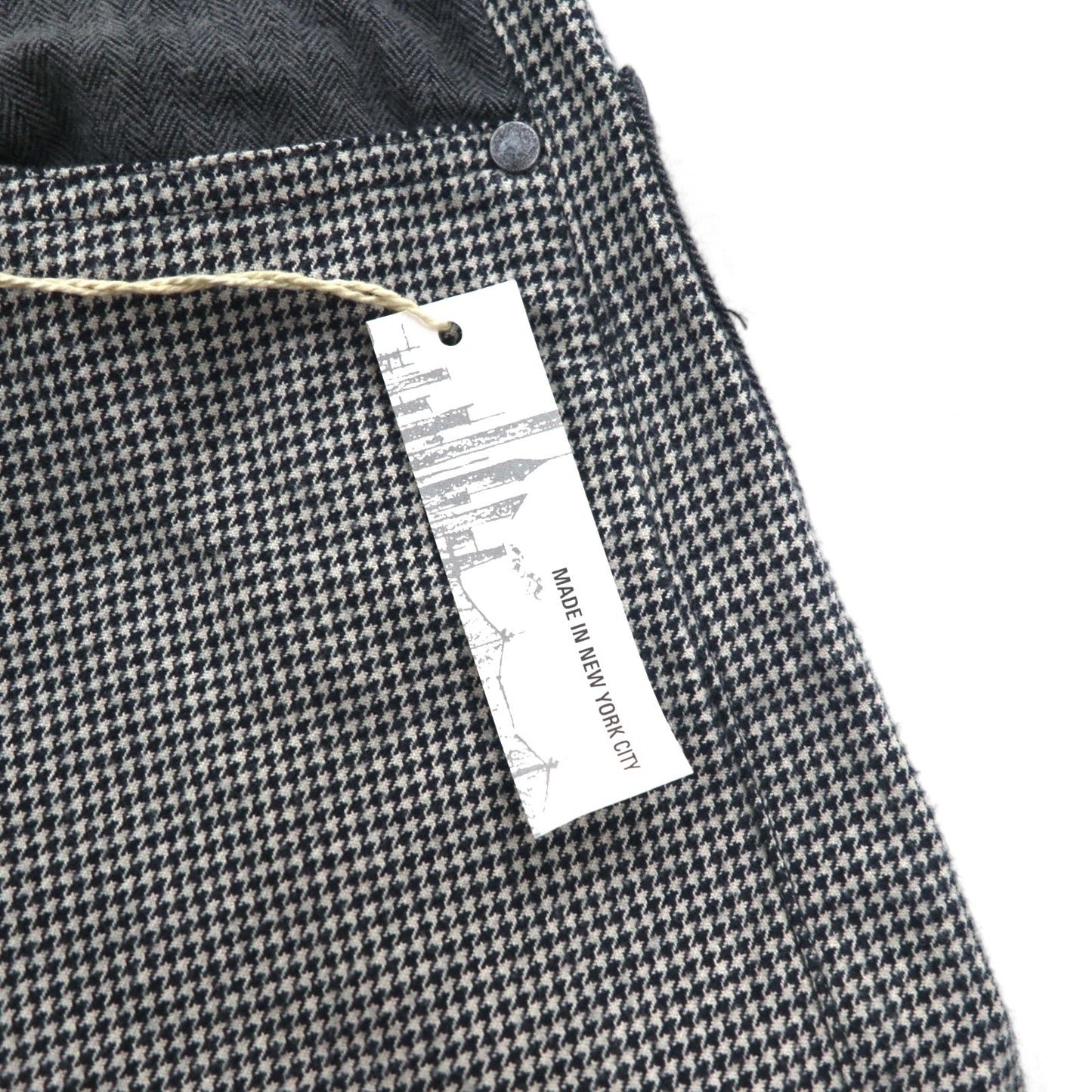 AiE (Nepenthes) 2022AW Krazy Pant, Made in USA, Size M, Gray, Hickory Stripe, Herringbone, Unused