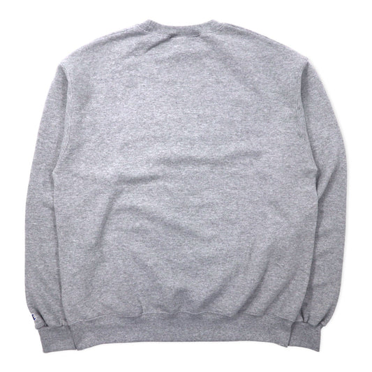 Champion カレッジ プリント スウェット 2XL グレー コットン 裏起毛 NCAA K-STATE DAD ビッグサイズ エルサルバドル製