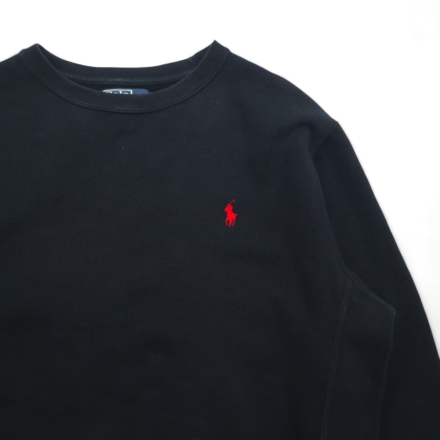 Polo Ralph Lauren 90年代 リバースウィーブ スウェット トレーナー M ブラック スモールポニー刺繍