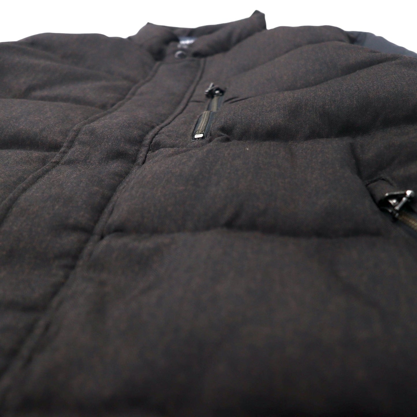 McGREGOR High Neck Down Blouson, Medium, Brown Herringbone Polyester, 111137903