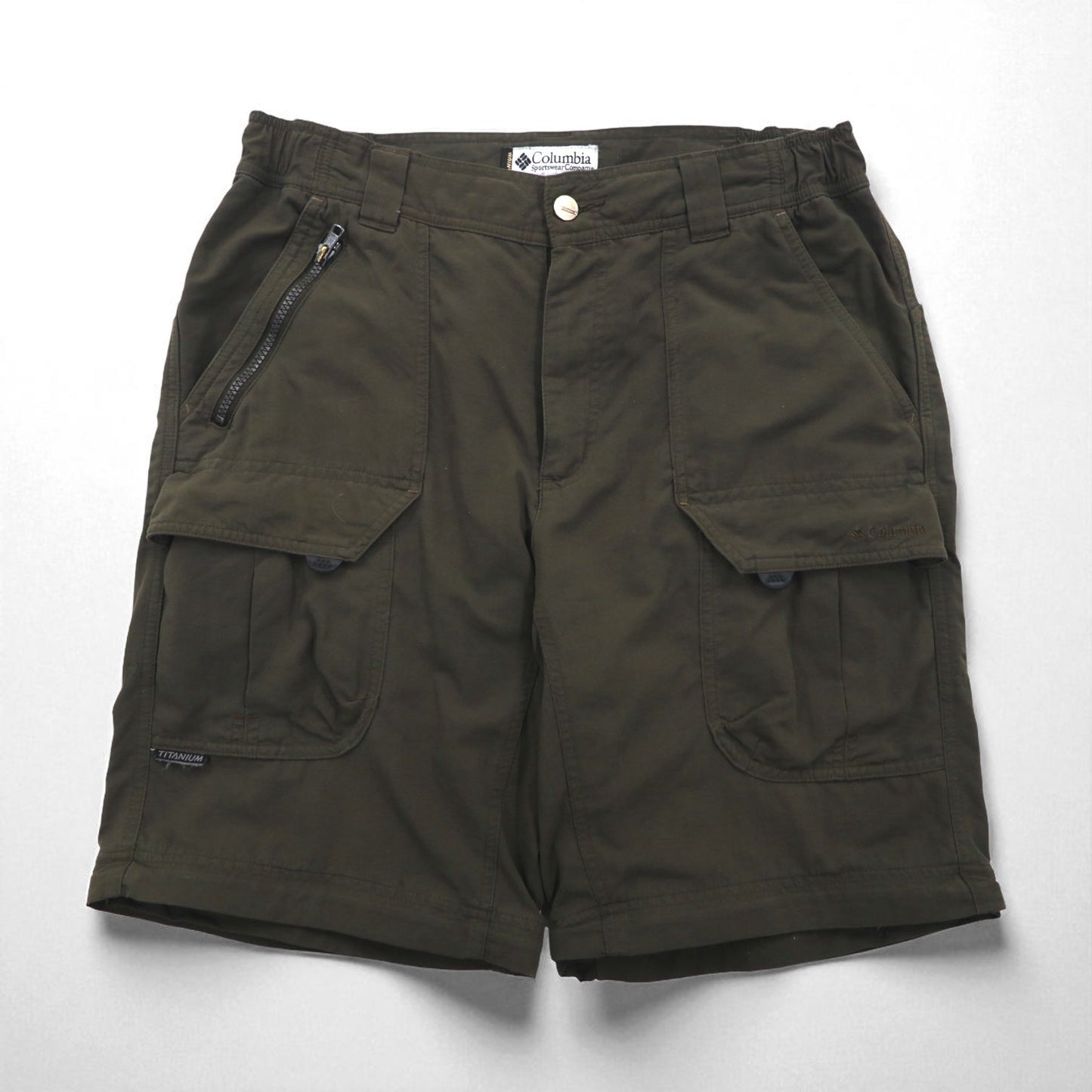 Columbia 00年代 2WAY コンバーチブル カーゴパンツ ショートパンツ L ナイロン TM8248 TITANIUM