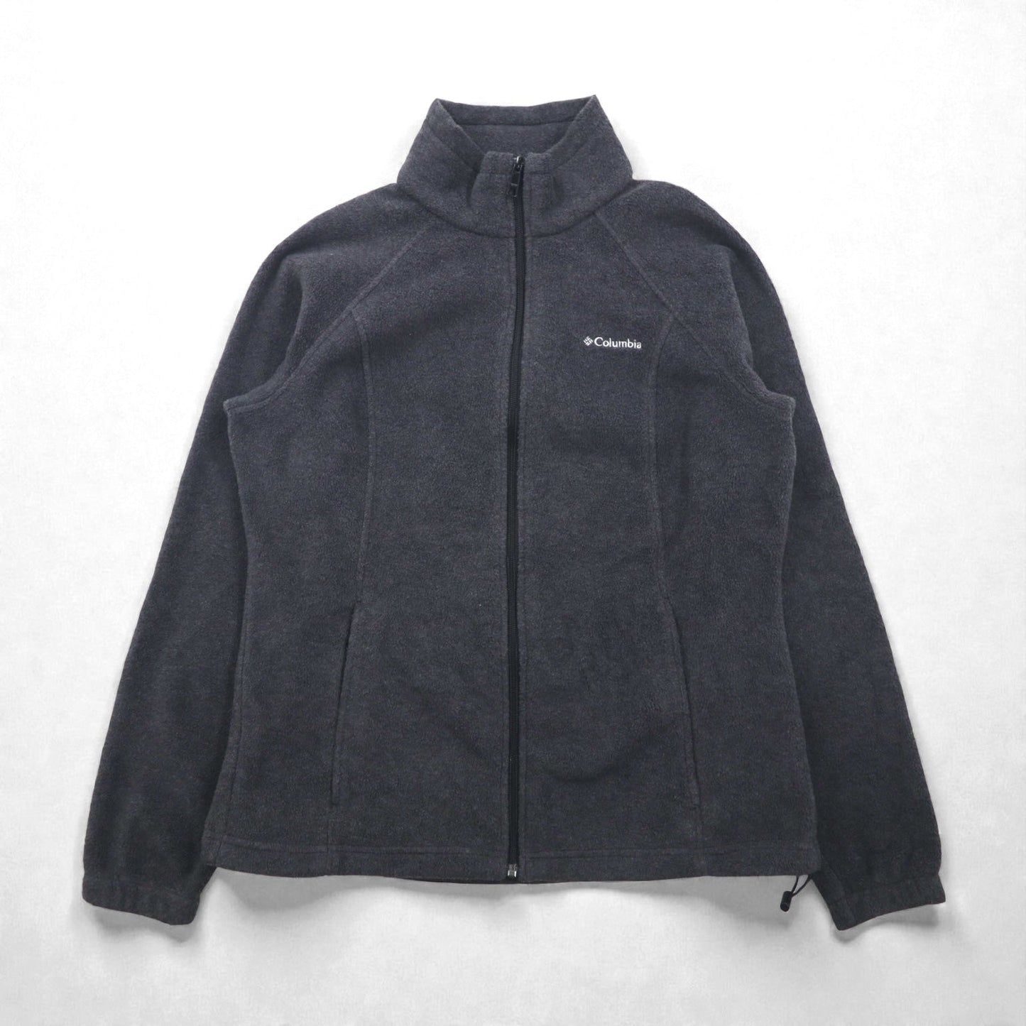 Columbia フルジップ フリースジャケット L グレー ドローコード BENETON SPRINGS WL6439