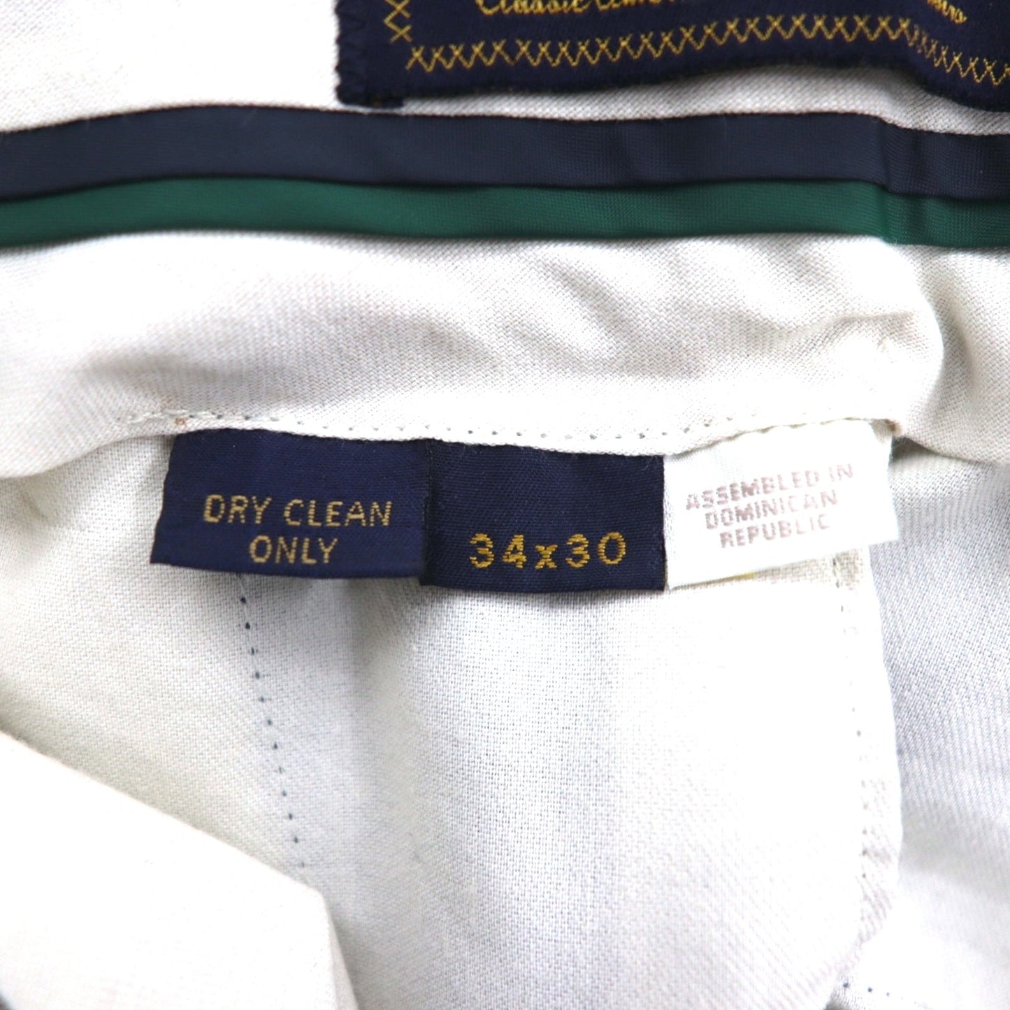 TOMMY HILFIGER 90年代 2タック ワイド スラックスパンツ L ネイビー ウール ギャバジン