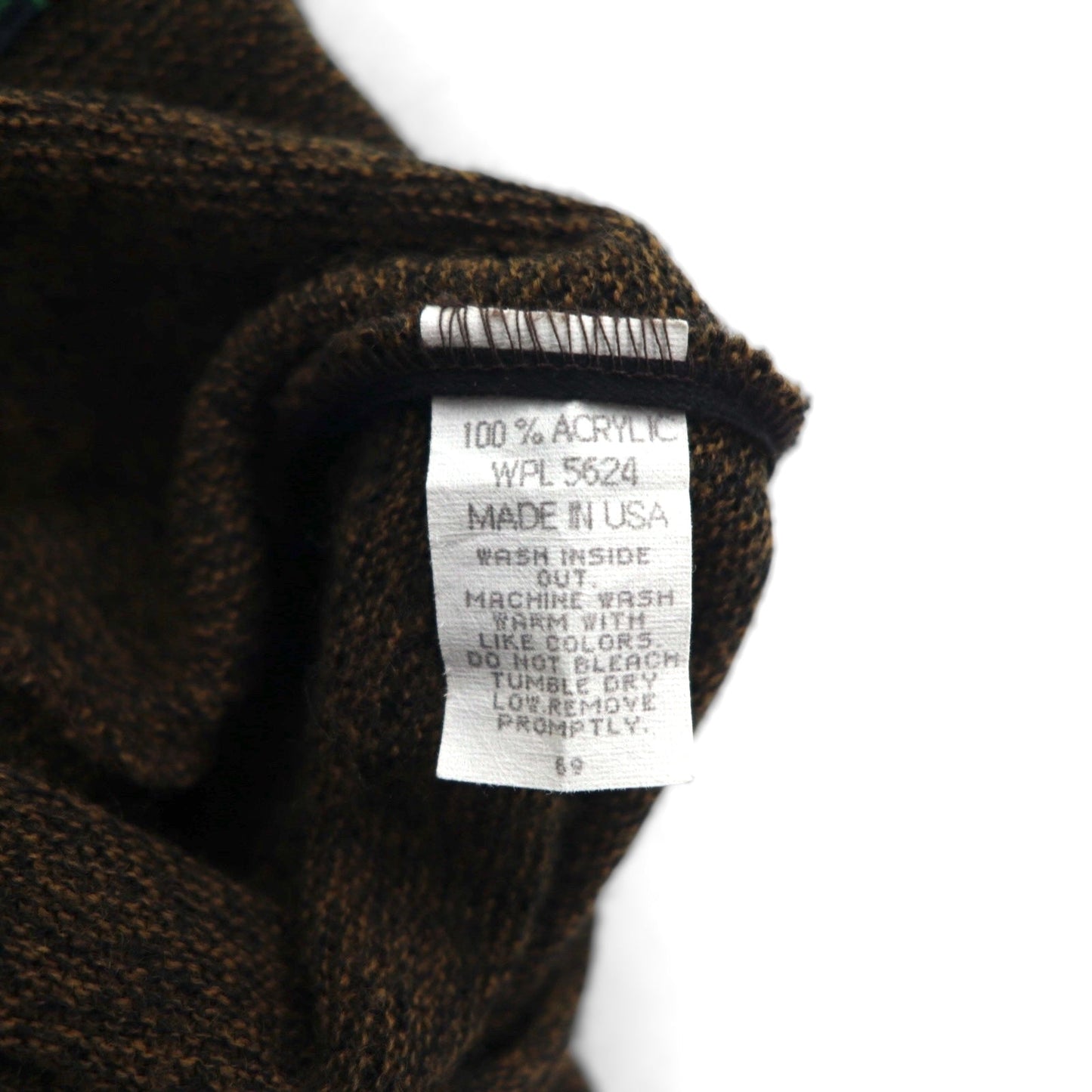90s USA Vintage Knit Cardigan Cypress Links 90年代 USA製 ニット カーディガン L ブラウン アクリル