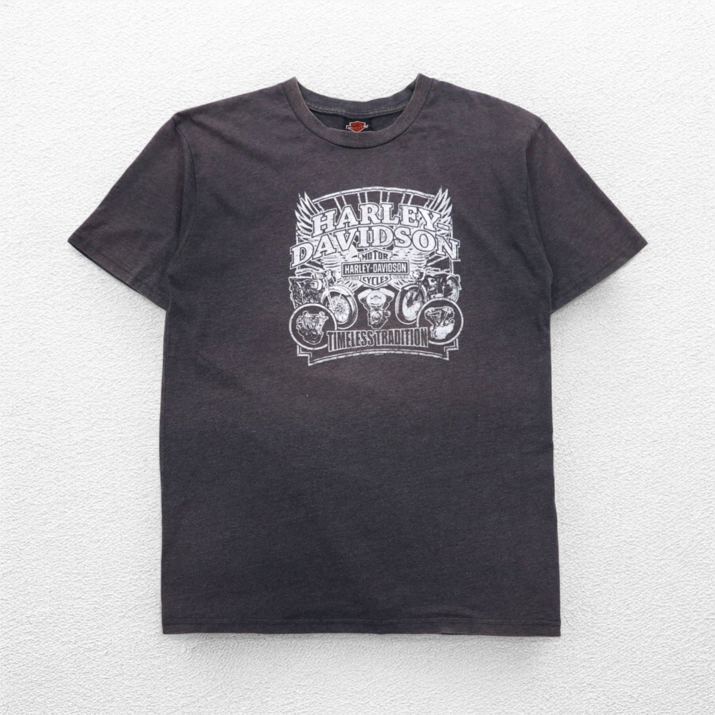 HARLEY DAVIDSON USA製 両面プリント Tシャツ XL グレー コットン ポリエステル MENPHIS