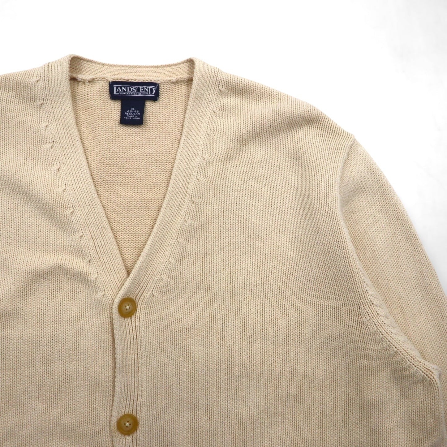 LANDS' END 90年代 プレッピー カーディガン ニット XL ミドルゲージ クラシック アイビー