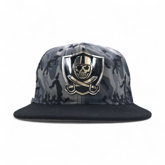 BLACK SUNDAY Snapback Baseball Cap, Free Size, Black Camouflage Skull Plate