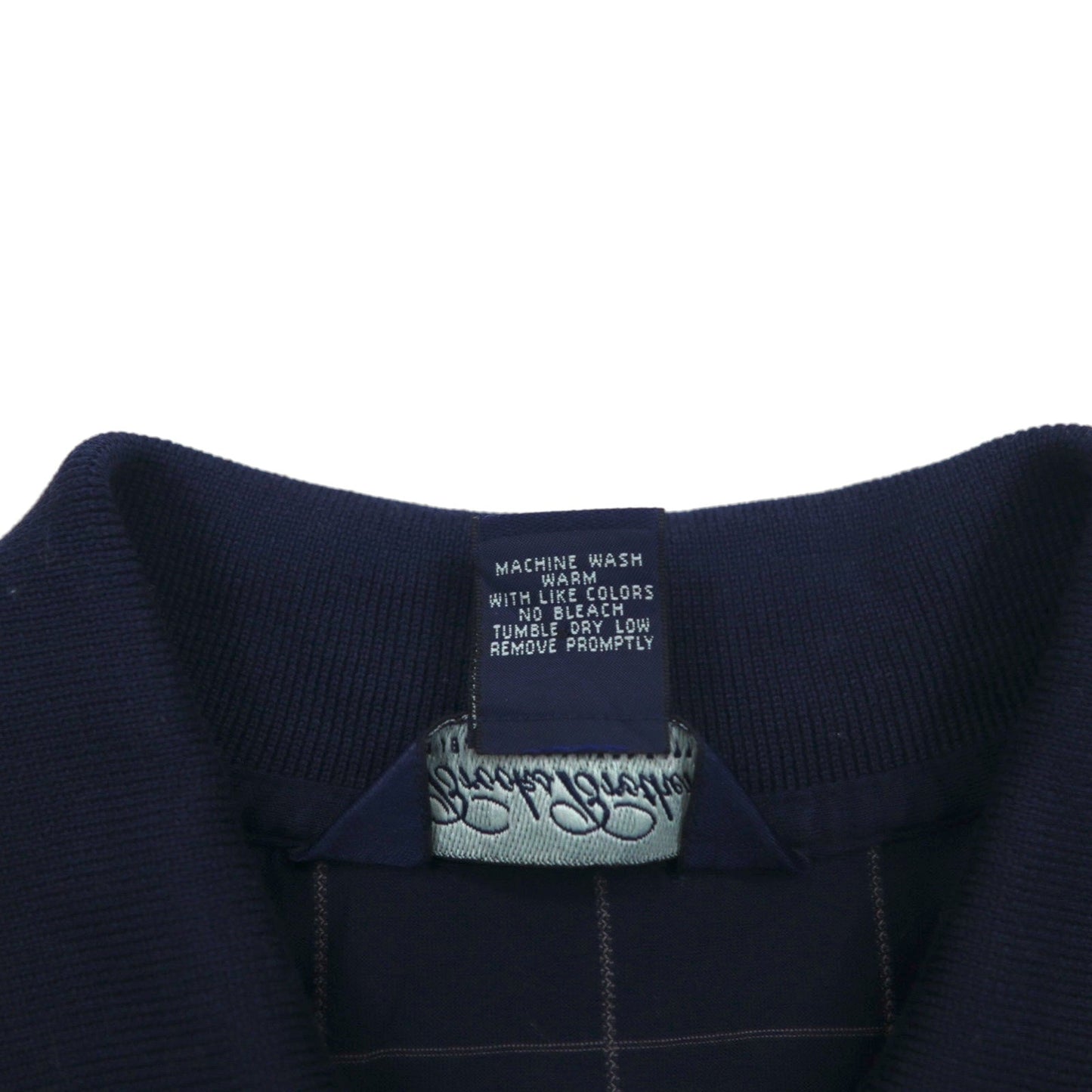 Brooks Brothers Performance Knit Polo Shirt, Navy Check, Large, Double Mercerized Cotton, Mercerized