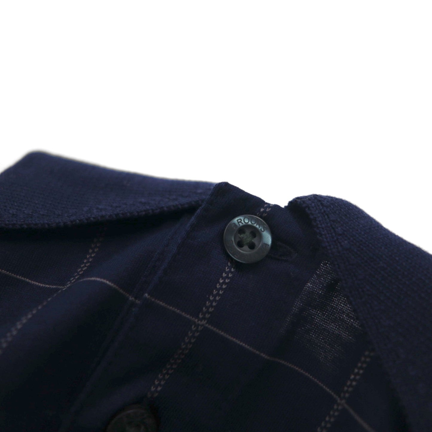 Brooks Brothers Performance Knit Polo Shirt, Navy Check, Large, Double Mercerized Cotton, Mercerized