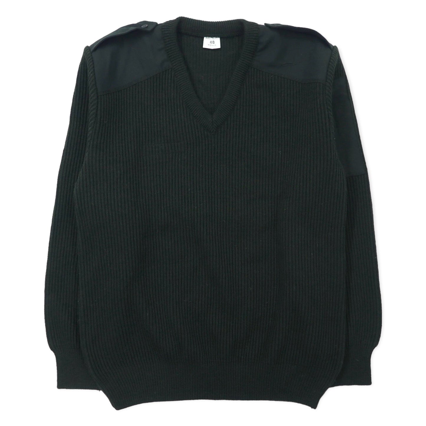 FRENCH ARMY Commando Knit Sweater, Size 88, Khaki Wool, Military Style, 2004-INDUYCO