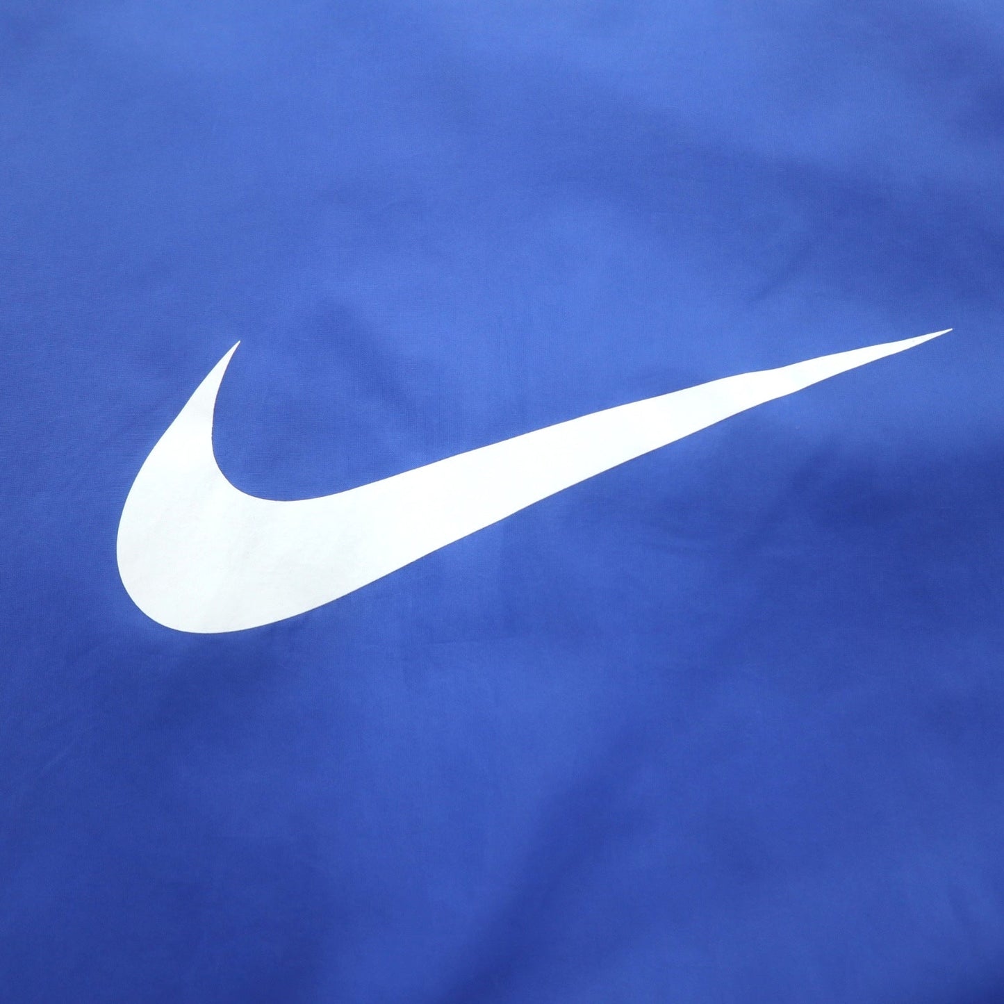NIKE Piste Pullover Nylon Jacket, Size L, Blue with Swoosh Logo