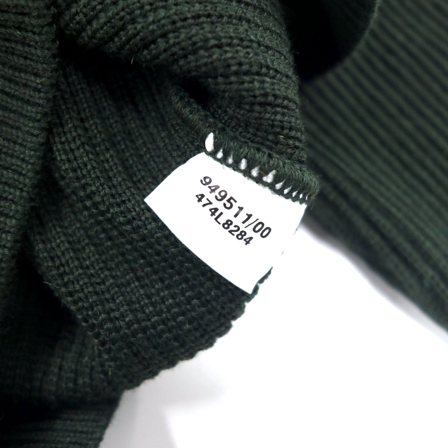 FRENCH ARMY Commando Knit Sweater, Size 88, Khaki Wool, Military Style, 2004-INDUYCO