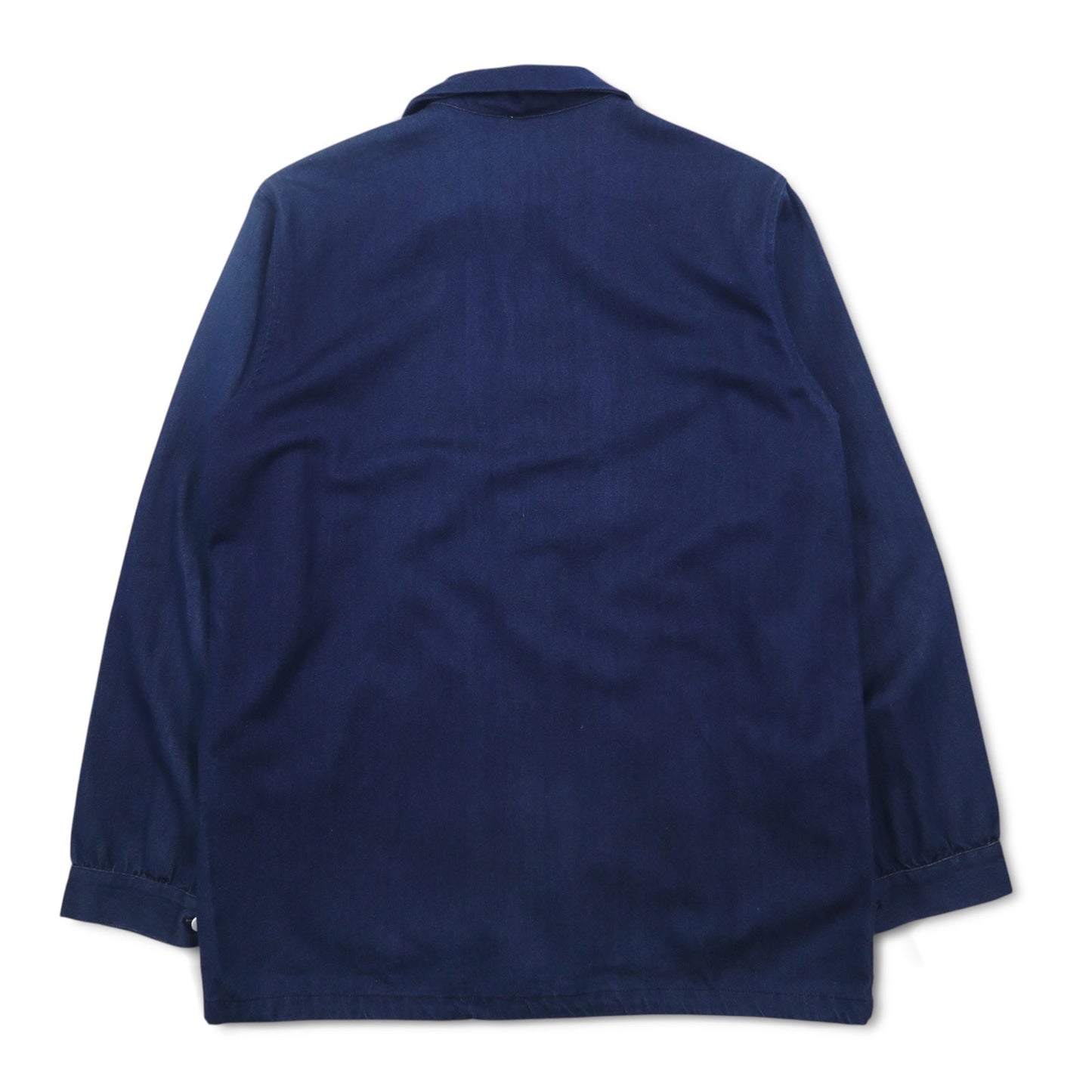 Badhiya (Ranraki) Oversized Denim Shop Coat, Size S, Blue Indigo Cotton