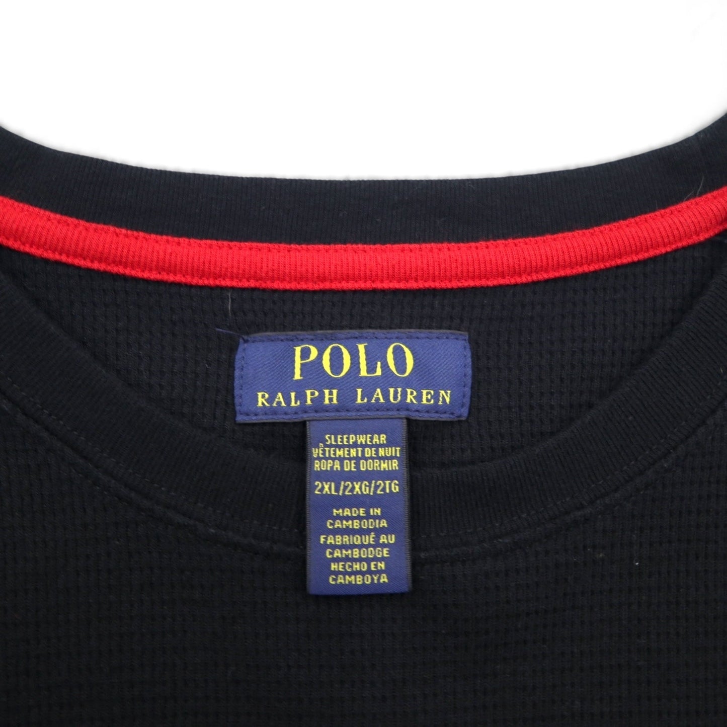 Polo Ralph Lauren サーマル ロングスリーブ Tシャツ ロンT 2XL ブラック スモールポニー刺繡