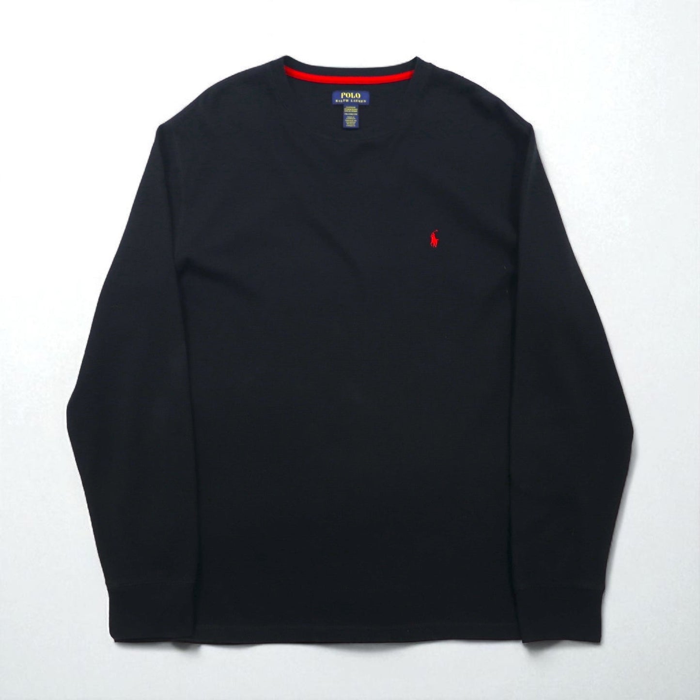 Polo Ralph Lauren サーマル ロングスリーブ Tシャツ ロンT 2XL ブラック スモールポニー刺繡