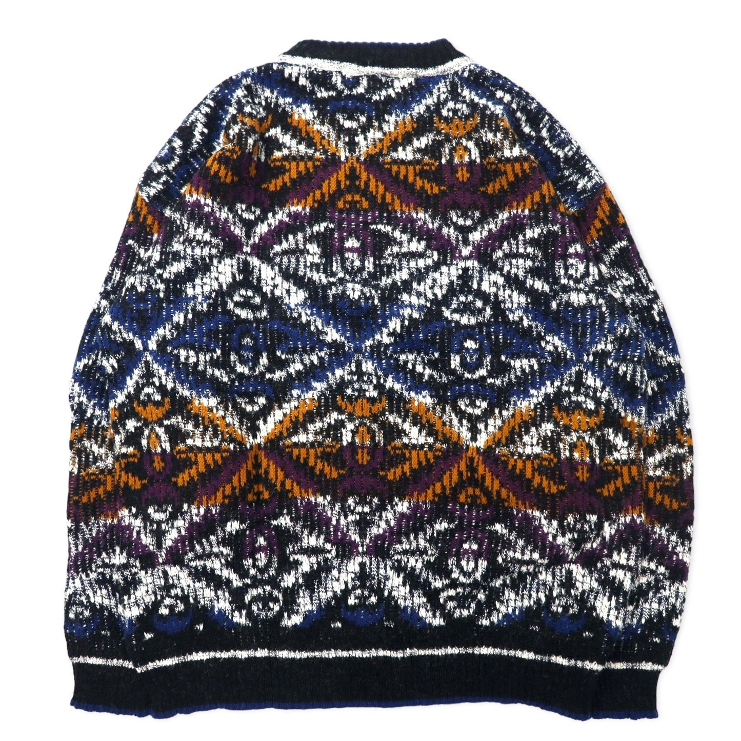 ADAM SLOANE 90s All-Over Print Acrylic Knit Sweater, Size L, Multicolor