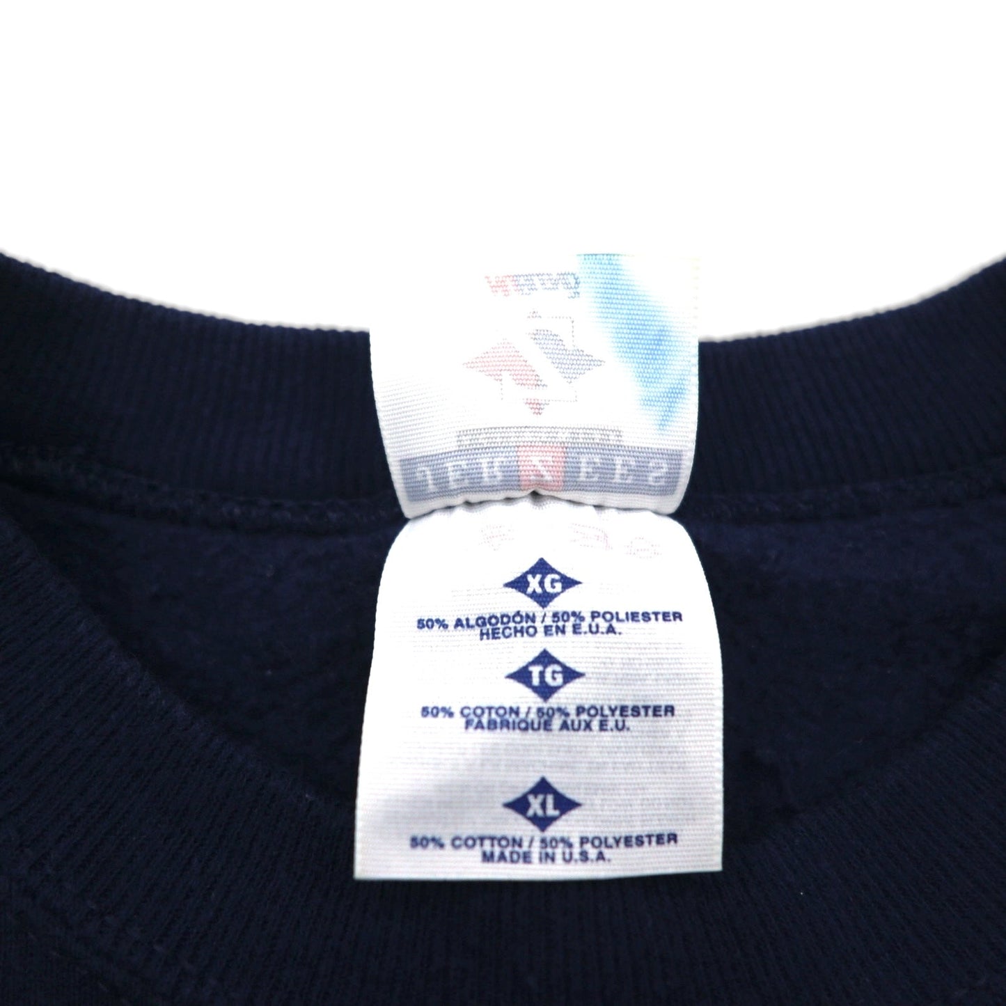 VINTAGE 90年代 USA製 JERZEES ブランク スウェット トレーナー XL ネイビー 無地