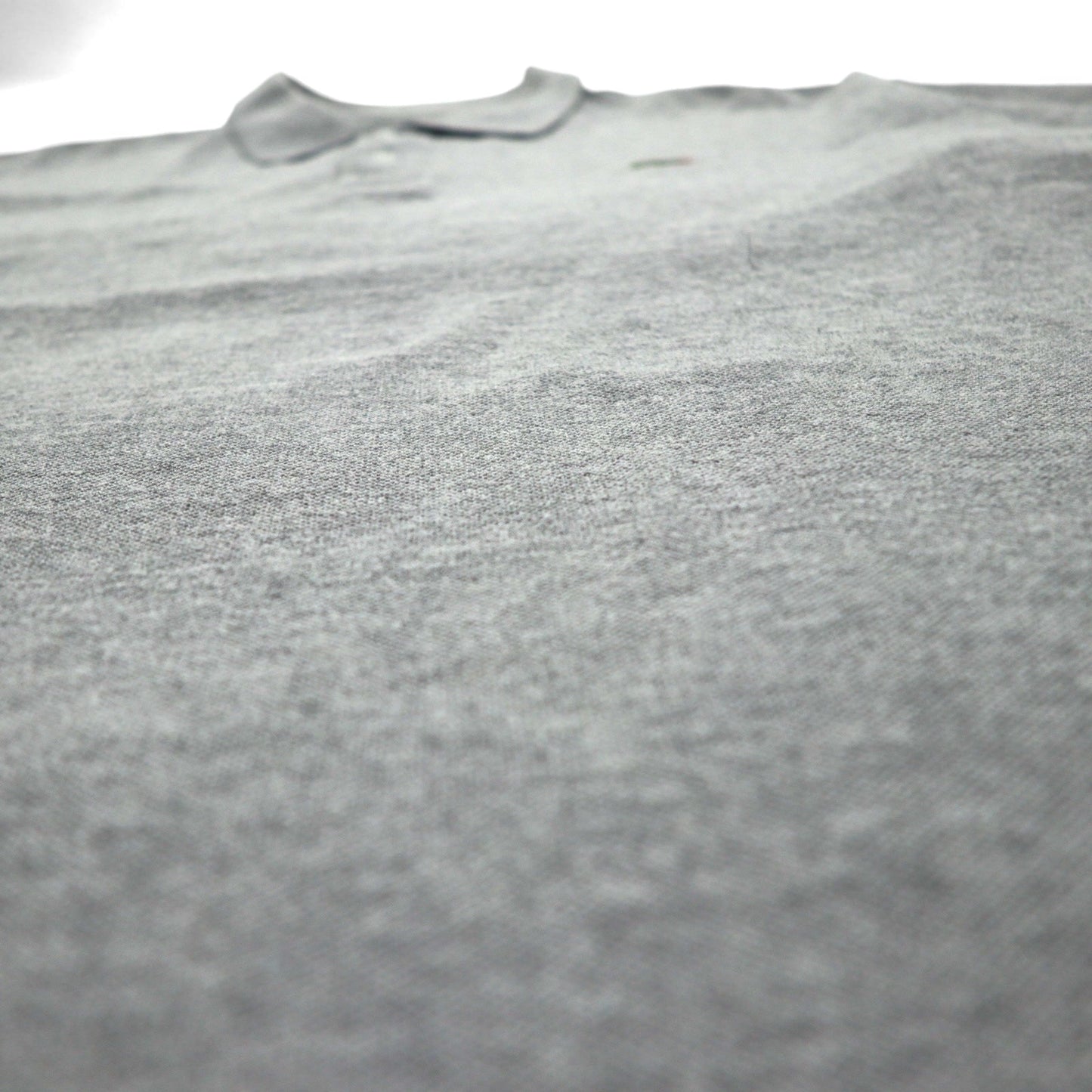 CHEMISE LACOSTE フランス製 70年代 フレンチラコステ ポロシャツ 2XL グレー 鹿の子 ワンポイントロゴ