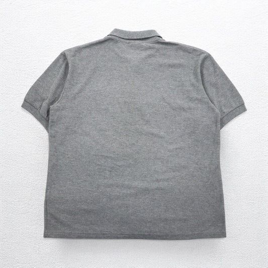 CHEMISE LACOSTE フランス製 70年代 フレンチラコステ ポロシャツ 2XL グレー 鹿の子 ワンポイントロゴ