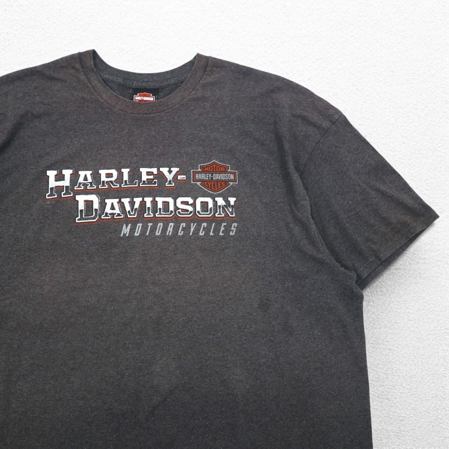 HARLEY DAVIDSON Double-Sided Print T-Shirt, Size 3XL, Gray, Silver Eagle, Made in Nicaragua