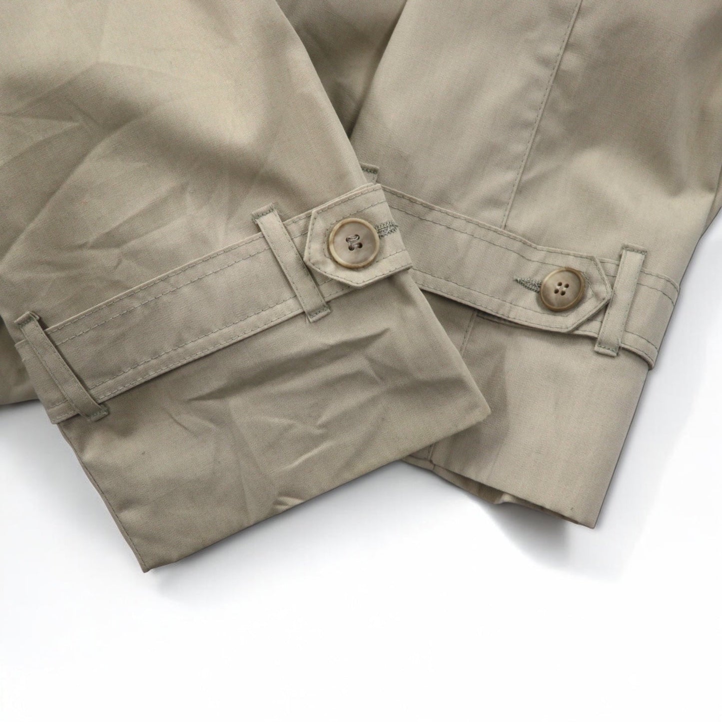 LONDON FOG 90s USA-Made Trench Coat, Size XL, Beige, Polyester and Cotton, Floral Lining