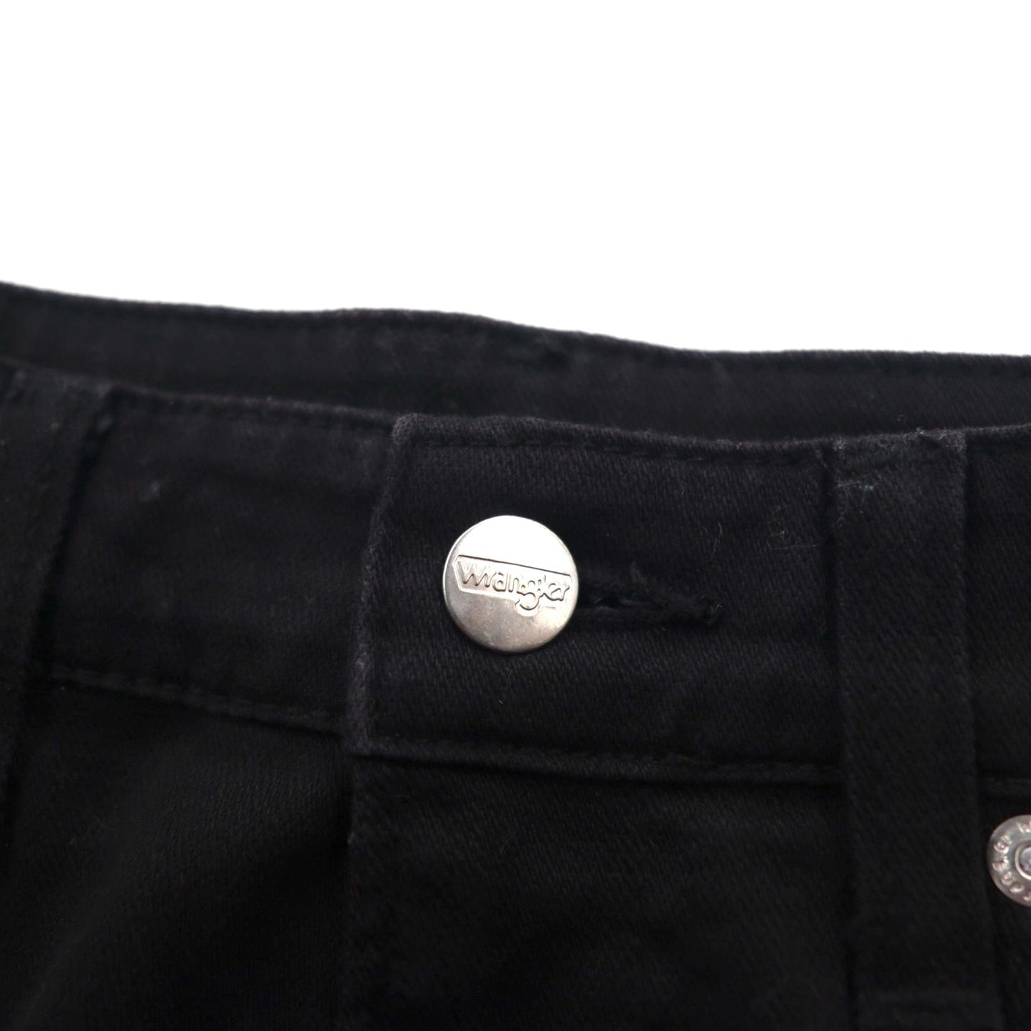 Wrangler 5ポケット ストレート デニムパンツ ジーンズ M ブラック ストレッチ W34533
