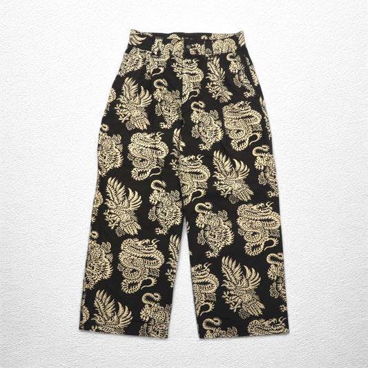 blackmeans x Zepanese Club x Toraichi TZB Long Pants, Size L, Black, All-Over Print, 1813, 22AW