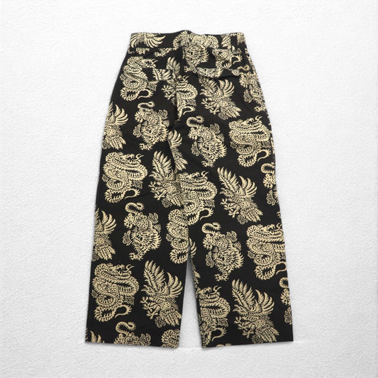 blackmeans x Zepanese Club x Toraichi TZB Long Pants, Size L, Black, All-Over Print, 1813, 22AW
