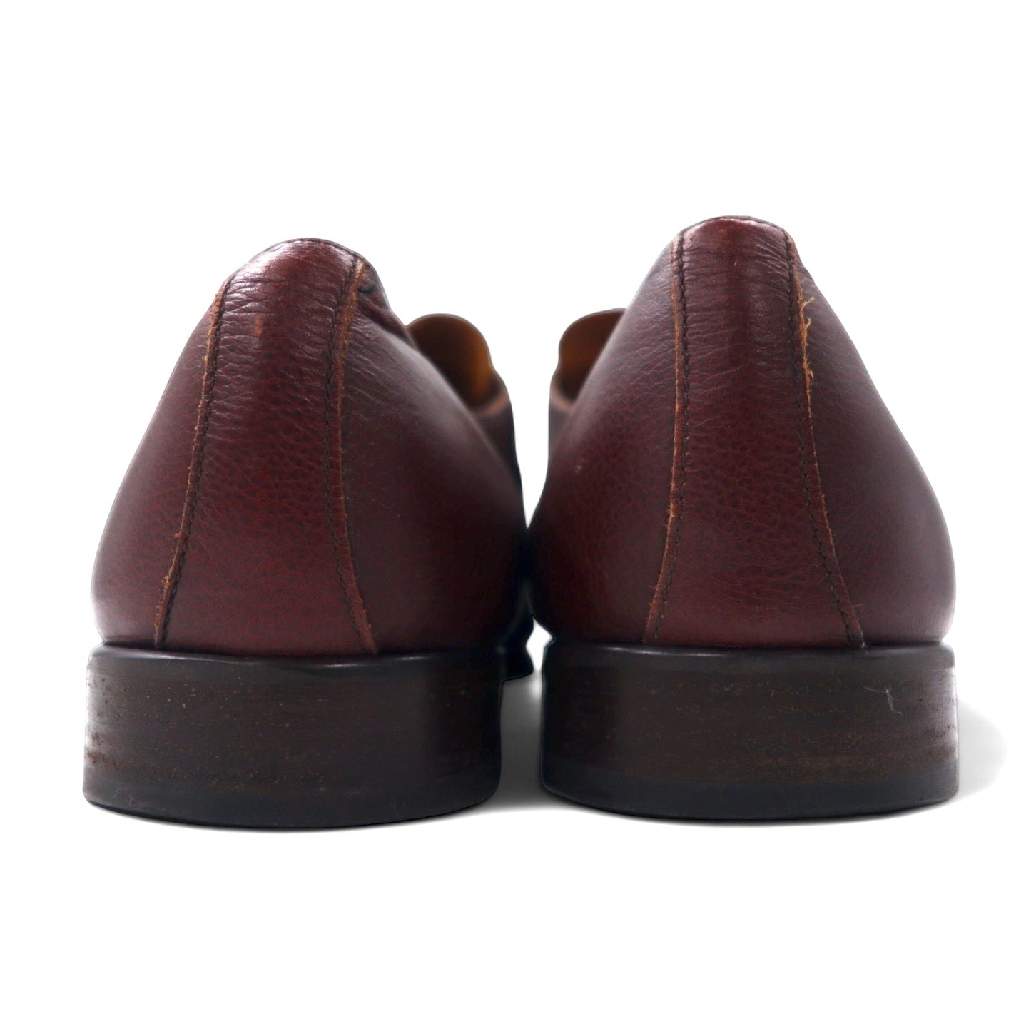 SAGRIPANTI Italian-made monk strap straight-tip shoes, size 27cm, brown leather