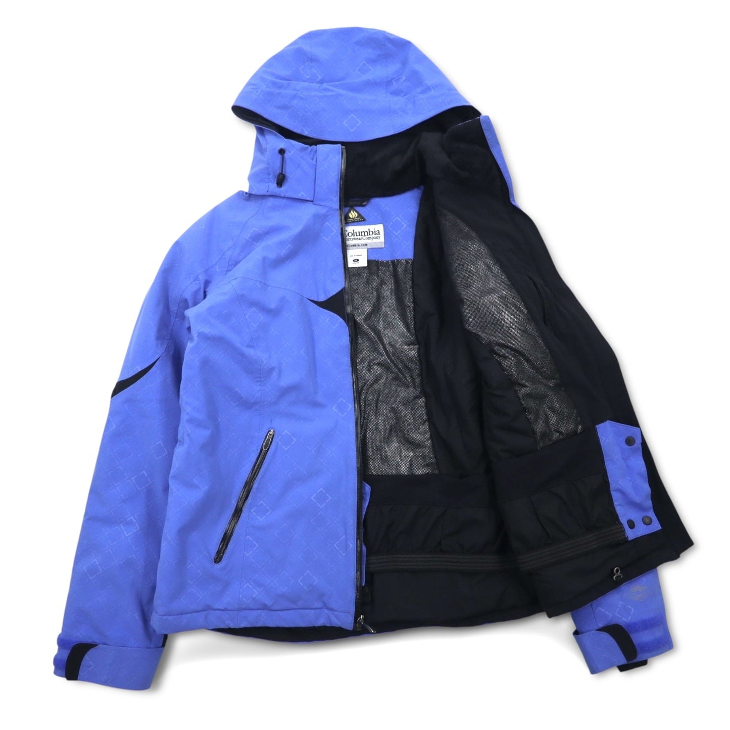 Columbia Titanium OMNI-HEAT OMNI-TECH Mountain Parka, XL, Blue, Nylon, Waterproof, Detachable Hood, Heli-Honey Jacket, SL4013