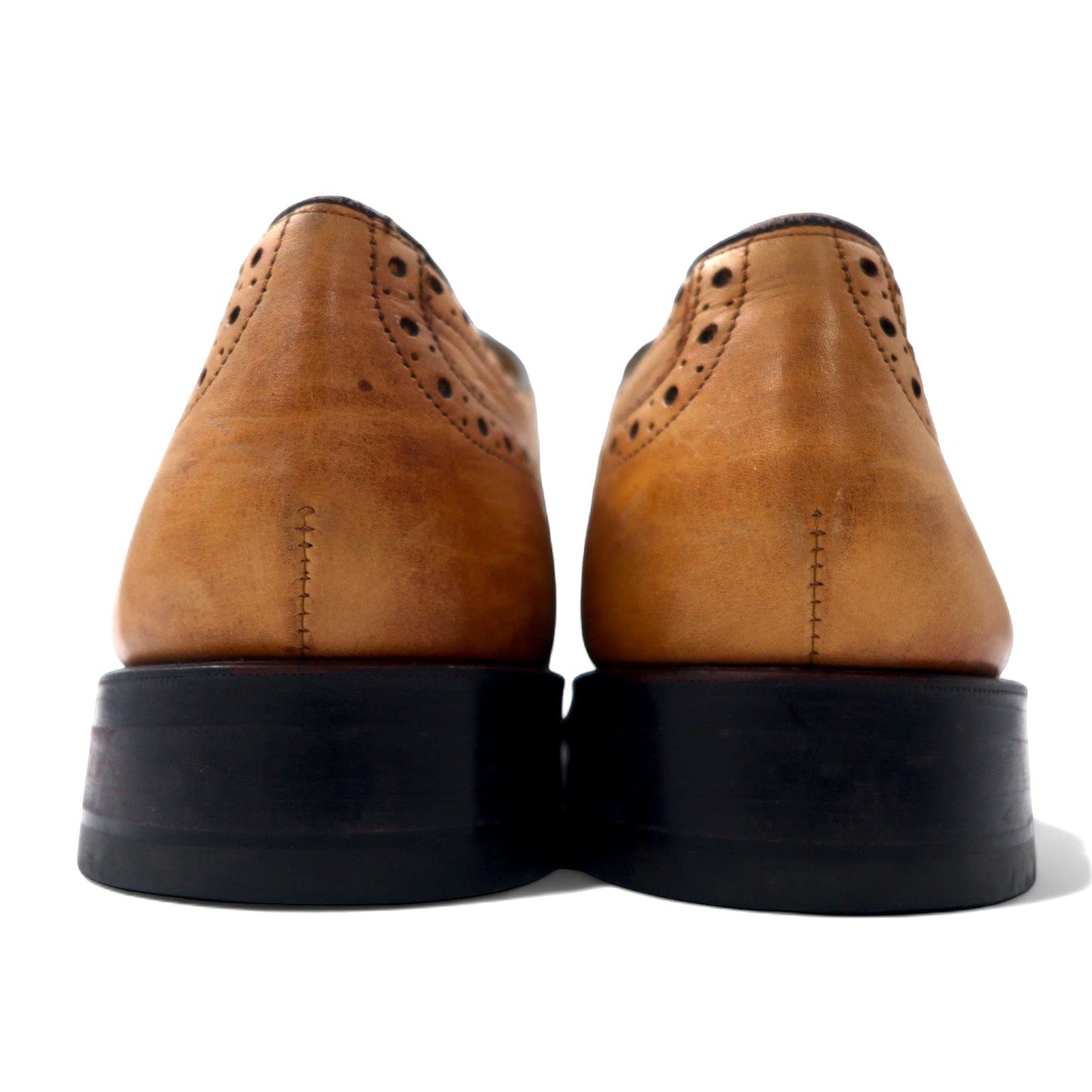 GORDON & BROS. Medallion Wingtip Country Shoes, Size 26cm, Brown Leather