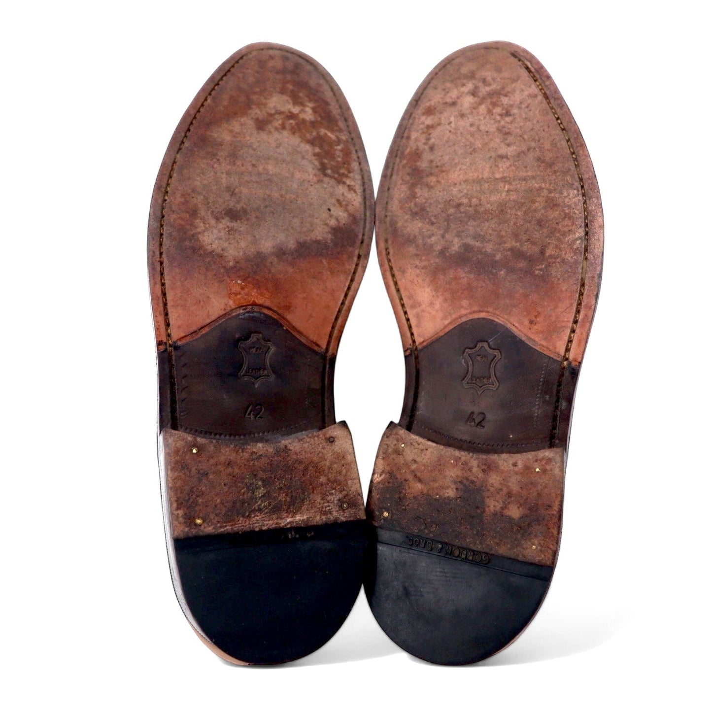 GORDON & BROS. Medallion Wingtip Country Shoes, Size 26cm, Brown Leather