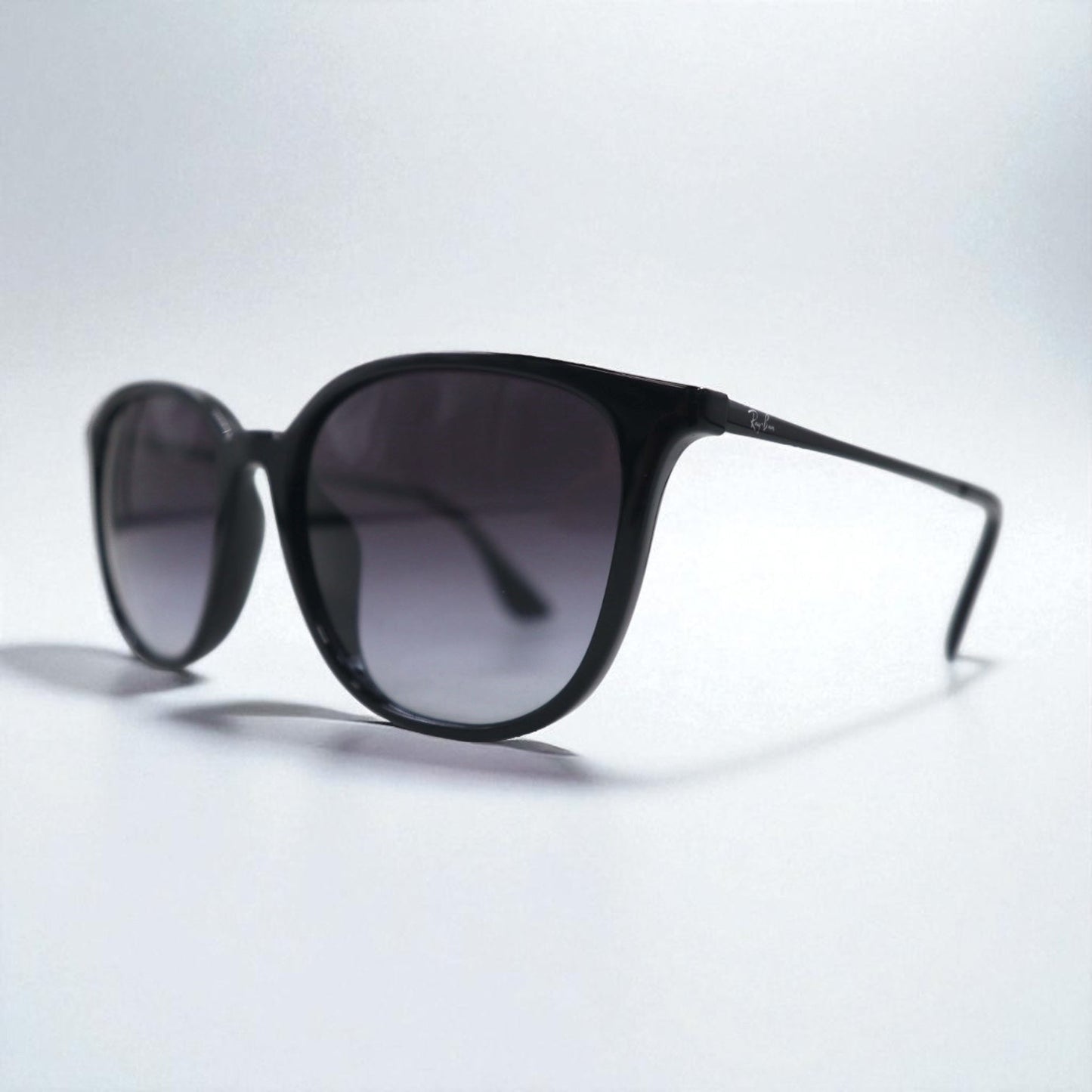 Ray-Ban ウェリントン サングラス ブラック グラデーション スクエア RB4348D 601/8G 57-18 145 3N 未使用品