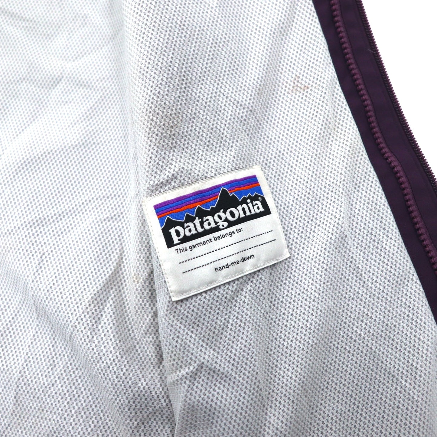 Patagonia Mountain Parka Rain Jacket, Large, Purple, H2No Waterproof Polyester