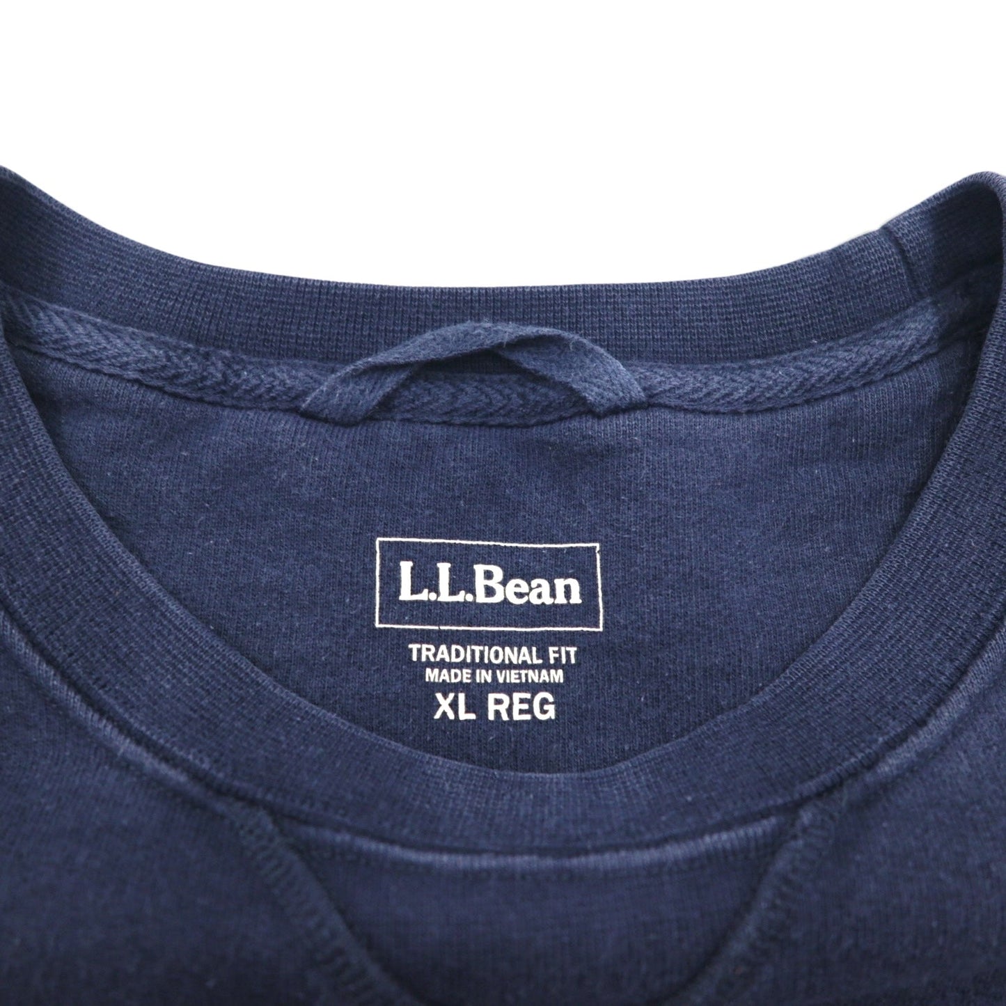 L.L.Bean アスレティック スウェット 前V トレーナー XL ネイビー 508147 TRADITIONAL FIT ワンポイント刺繍 APC US企業