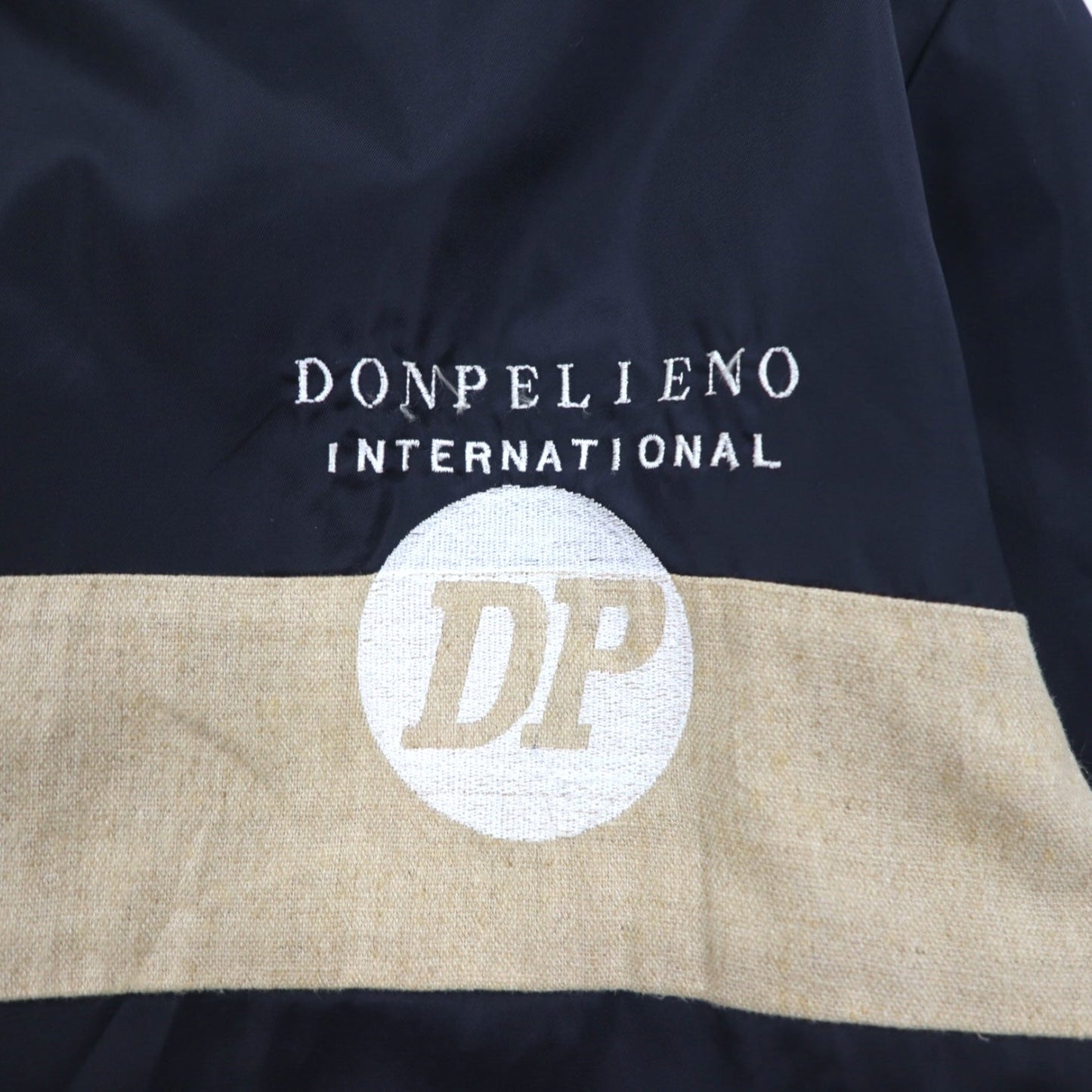 90s DON PELIENO Hooded Nylon Jacket, XL, Black, Mixed Material